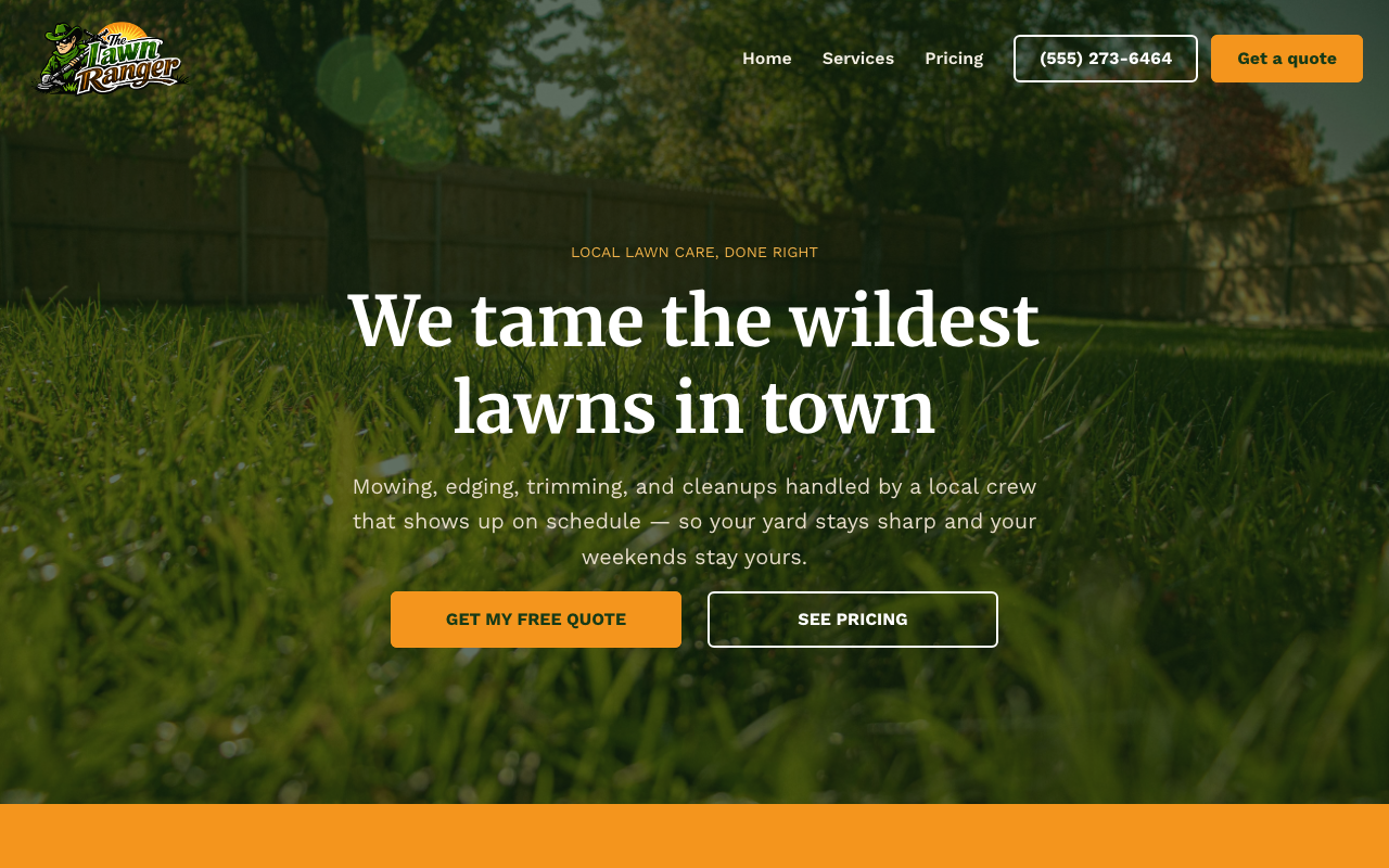 The Lawn Ranger template preview